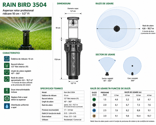 Aspersor Rain Bird 3504